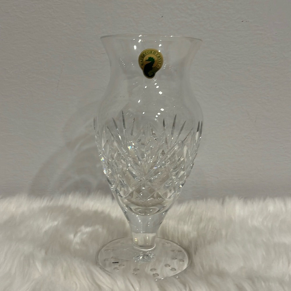 Waterford Lead Crystal Footed Vase O’reagan MIB Made in Ireland